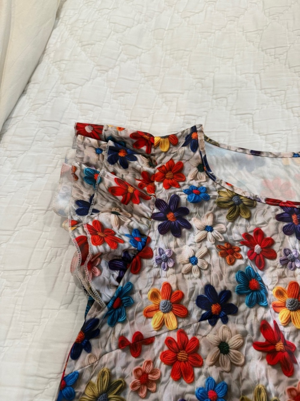 Women’s Floral Embroidered Tops - Multicolor - Picture 3 of 4